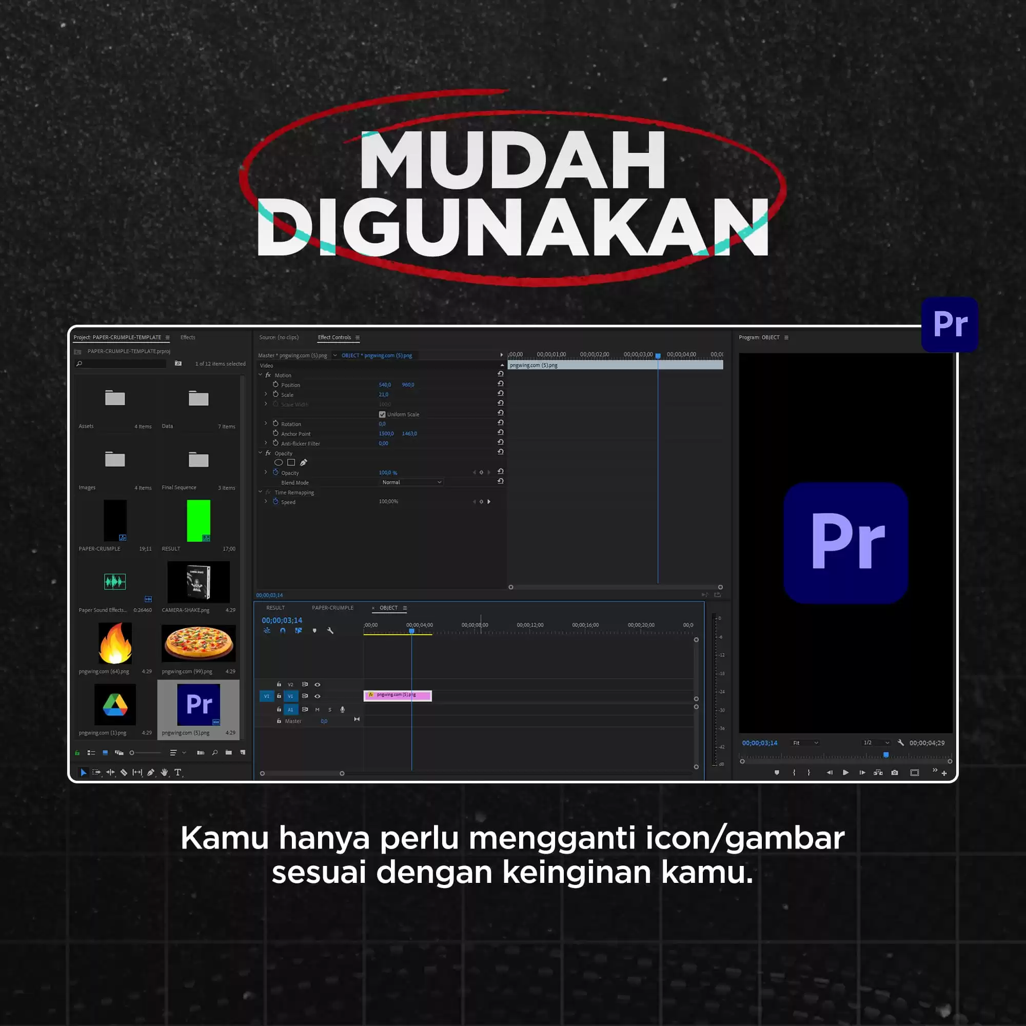 Paper Crumple Template