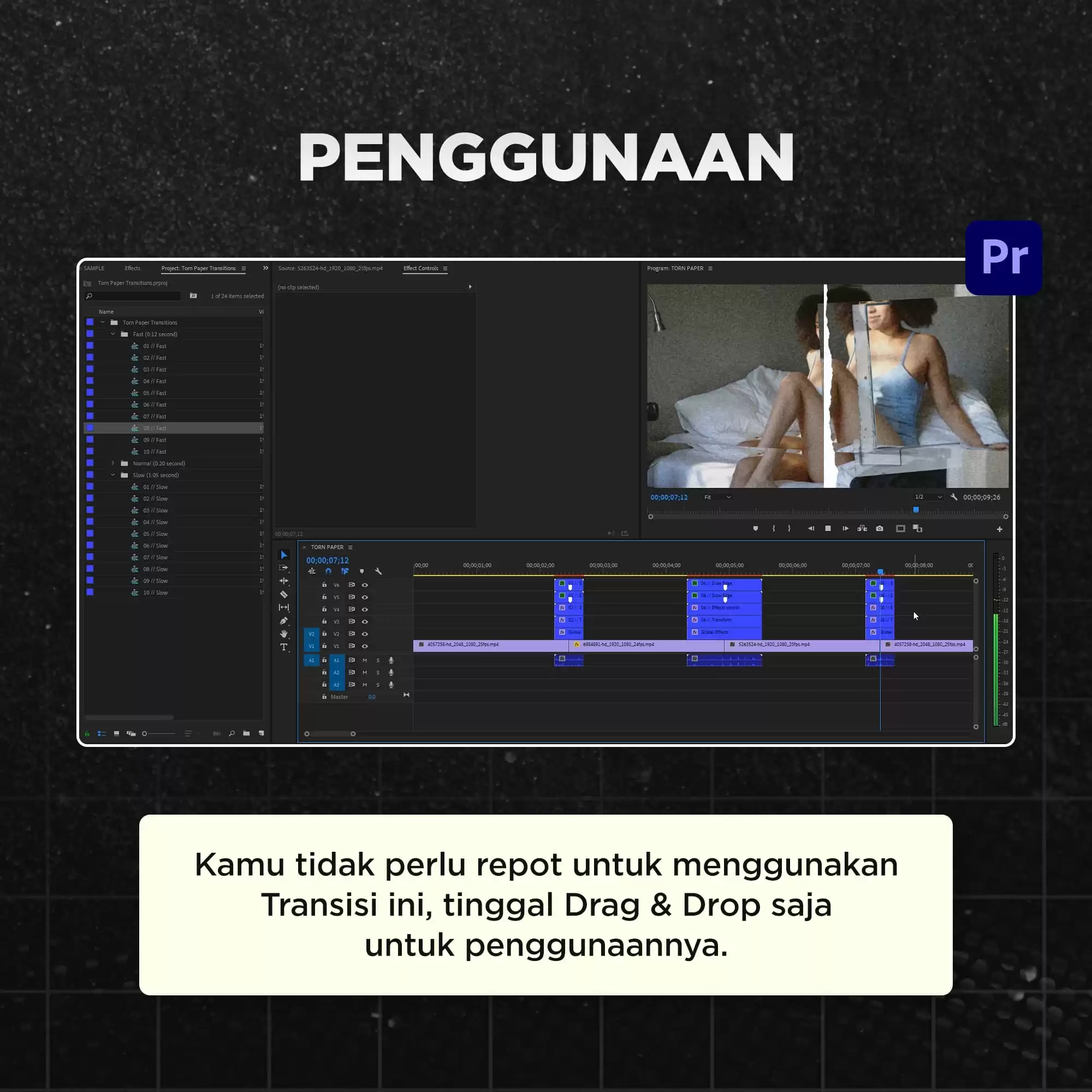 Torn Paper Transitions