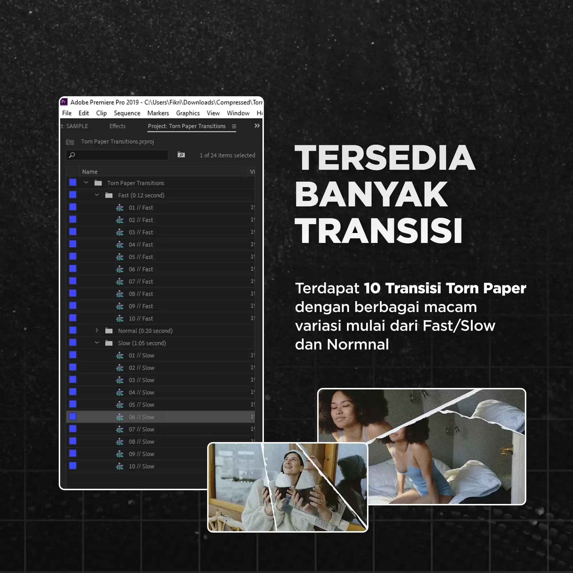 Torn Paper Transitions